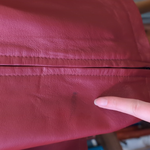 Red Genuine Leather Jacket Size M - Picture 2 of 9